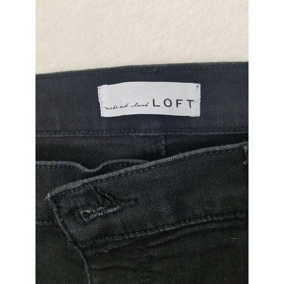 Loft Black Skinny Jeans Women's Size 31/12 Slim Pockets Stretch cotton blend - Picture 6 of 13